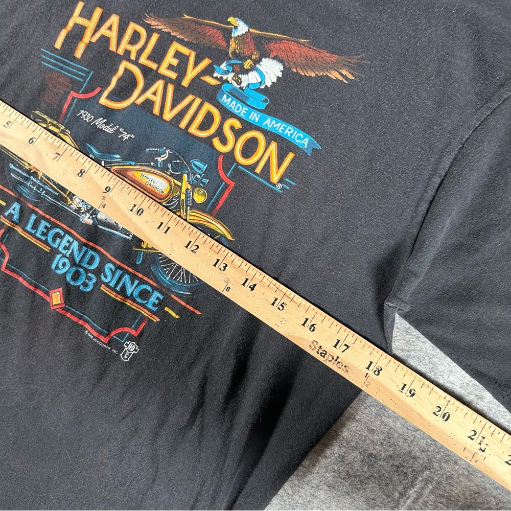 Harley Davidson Shirt Mens Large‎ Black 80s Hit Me 1985 A Legend Since 1903 VTG - Picture 8 of 10